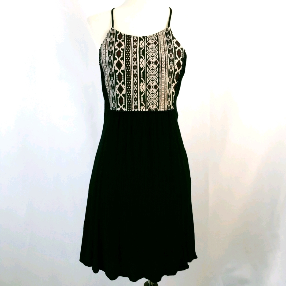 Holister Dress Women's Size Small Black Halter Strap Feminine Romantic